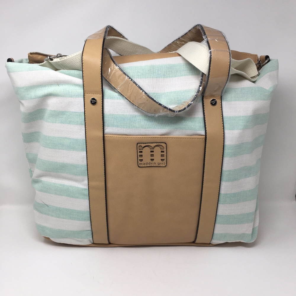 Madden Girl Stripe Weekend Tote Bag
